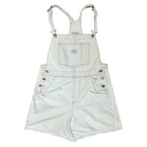 Title:
Levi Strauss & Co. Light Blue White Striped Overall Shorts M